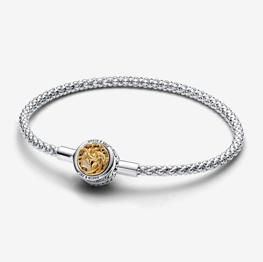 Bracelet à chaîne cloutée Pandora Moments avec fermoir de la Maison Sigil de Game of Thrones
