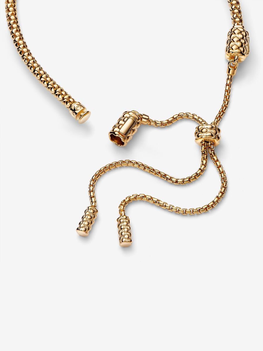 Bracelet coulissant à chaîne cloutée