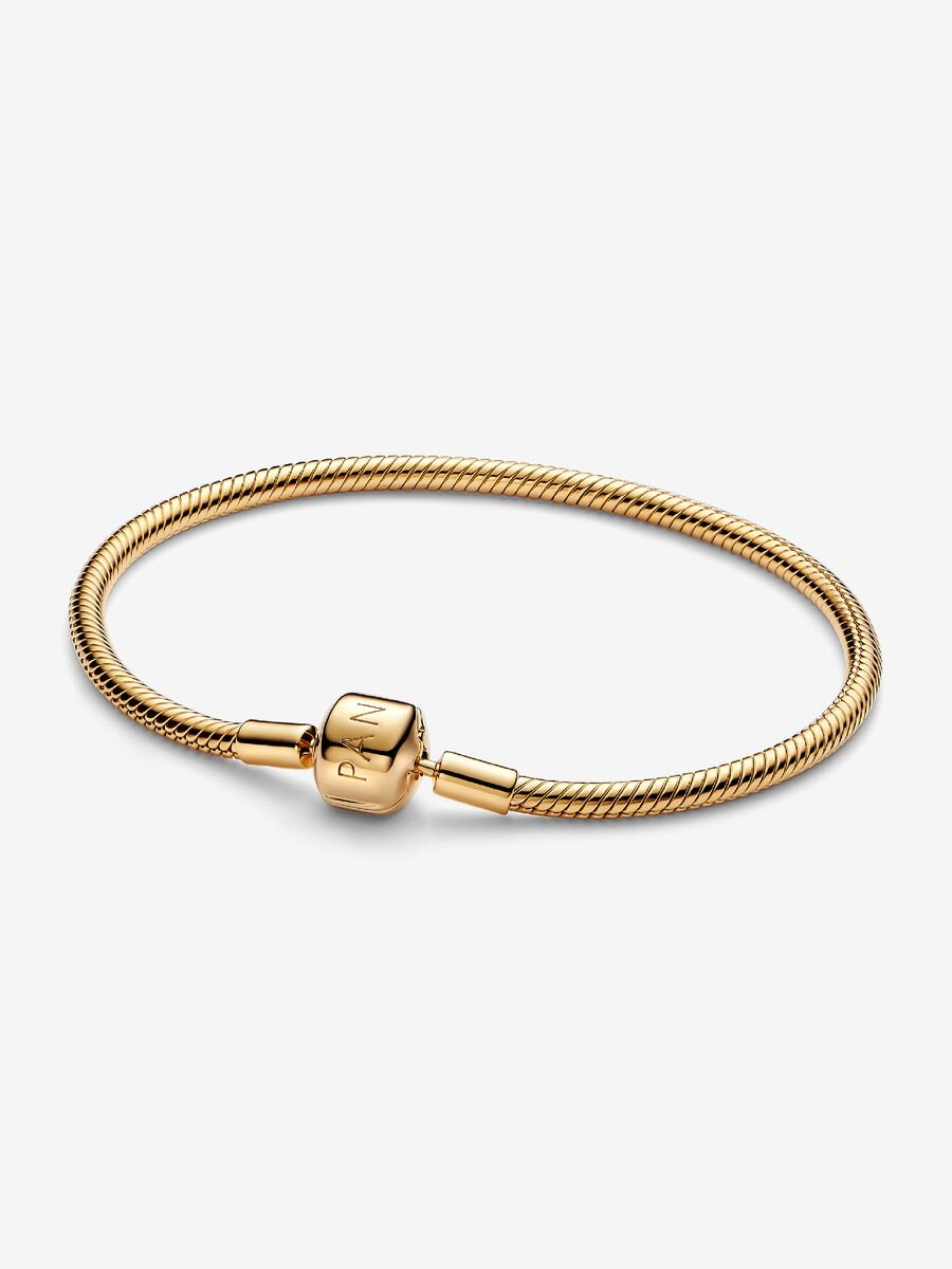 Bracelet à fermoir à barillet et à chaîne serpentine