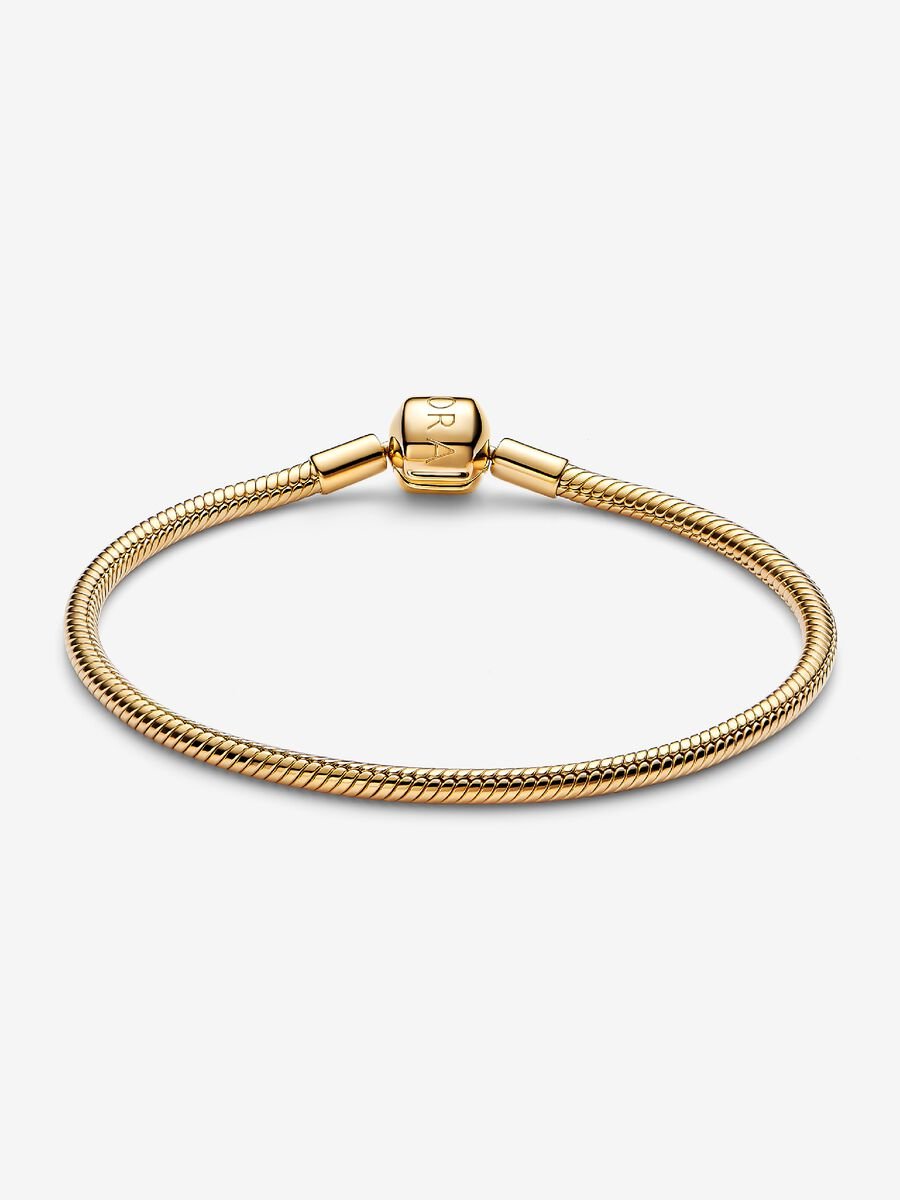 Bracelet à fermoir à barillet et à chaîne serpentine