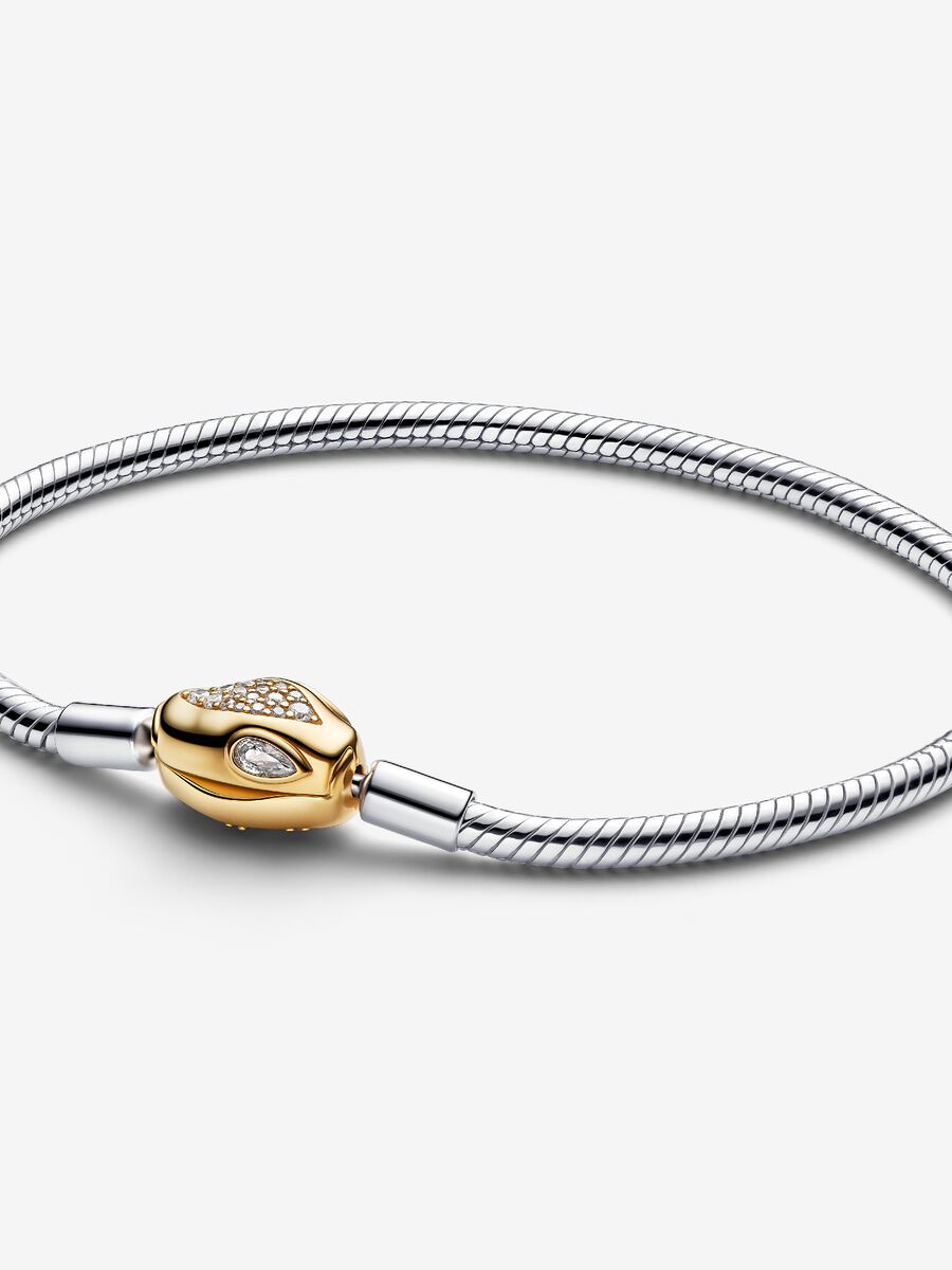 Bracelet à chaîne et fermoir serpent