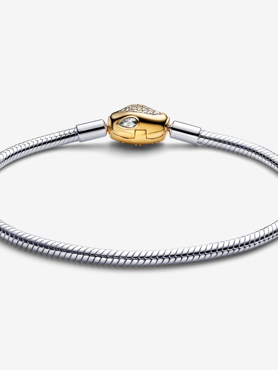 Bracelet à chaîne et fermoir serpent