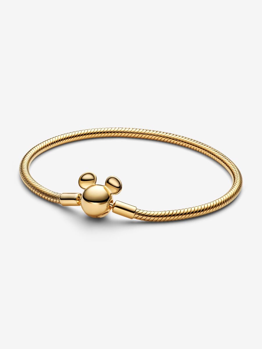 Bracelet à chaîne serpentine avec fermoir Mickey Mouse de Disney Moments