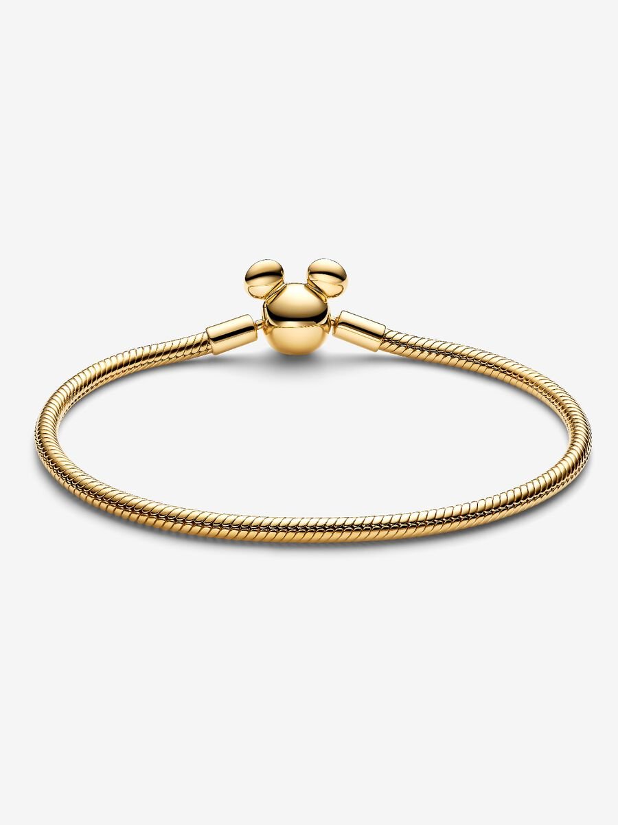 Bracelet à chaîne serpentine avec fermoir Mickey Mouse de Disney Moments