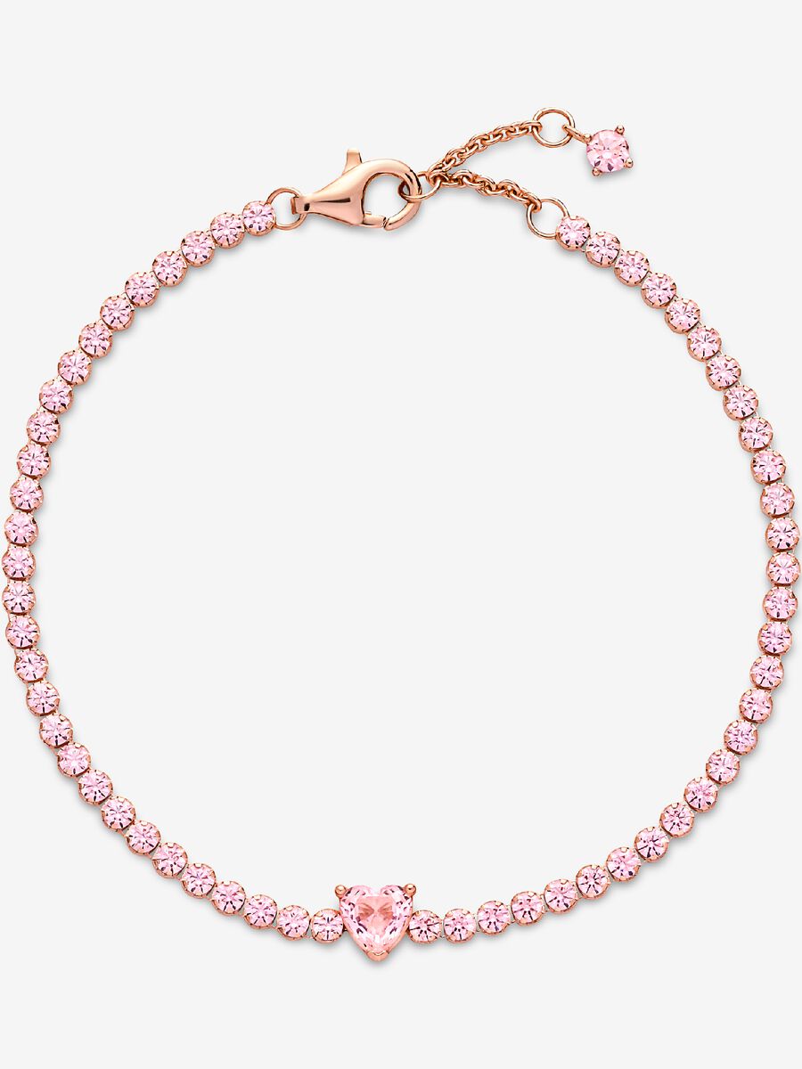Bracelet tennis Cœur scintillant