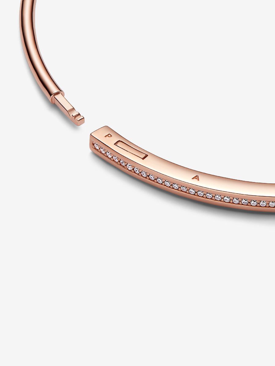 Bracelet rigide Pavé I-D Pandora Signature
