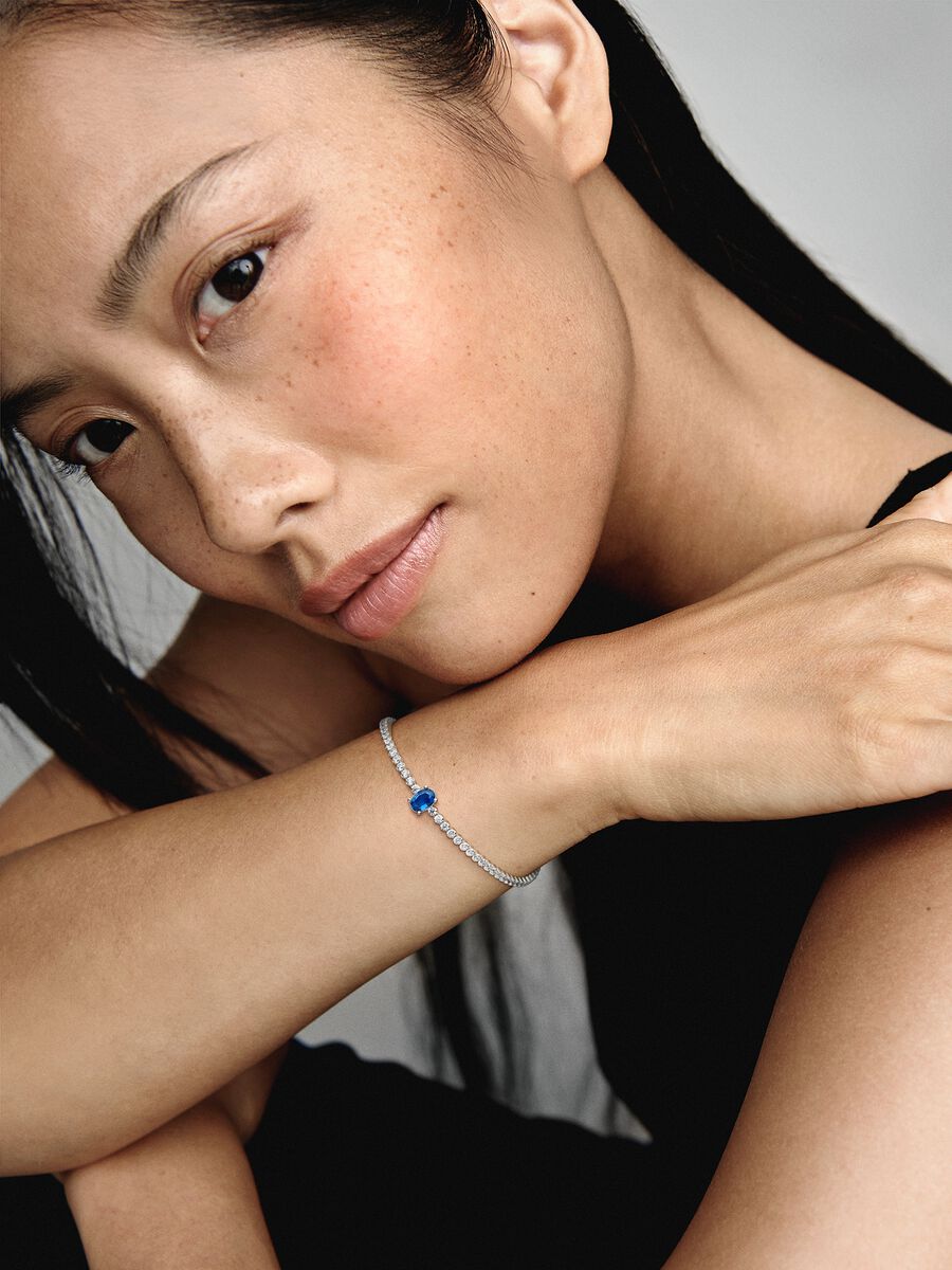 Bracelet tennis scintillant en pavé