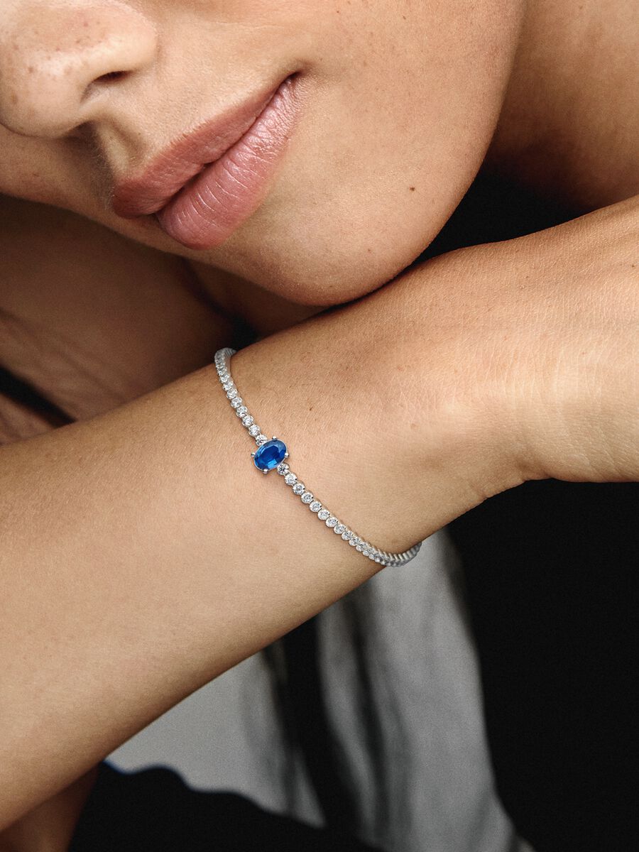 Bracelet tennis scintillant en pavé