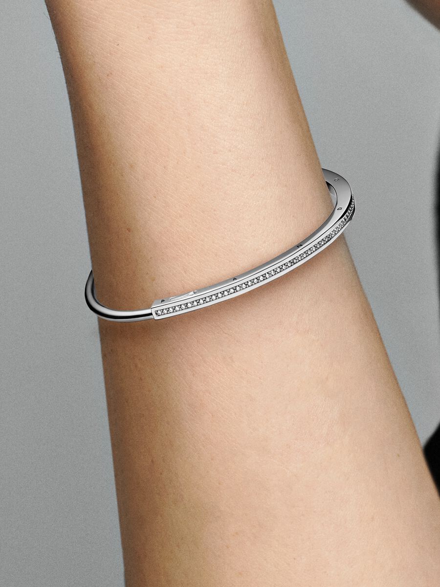Bracelet rigide Pavé I-D Pandora Signature