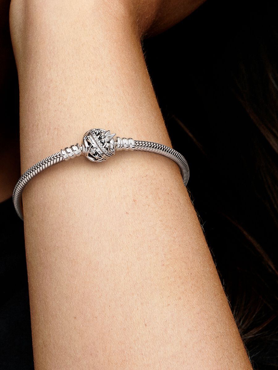 Bracelet Maille Serpent Fermoir Fée Clochette Moments Disney