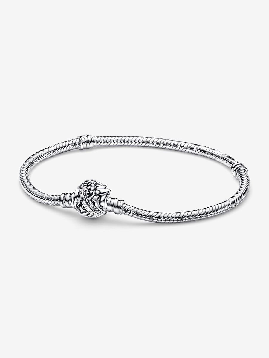 Bracelet Maille Serpent Fermoir Fée Clochette Moments Disney