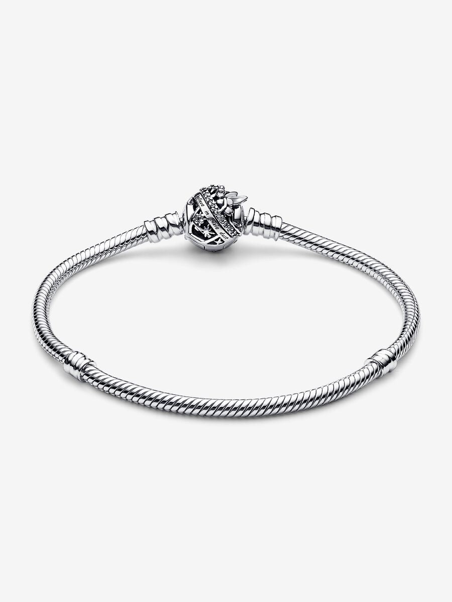 Bracelet Maille Serpent Fermoir Fée Clochette Moments Disney