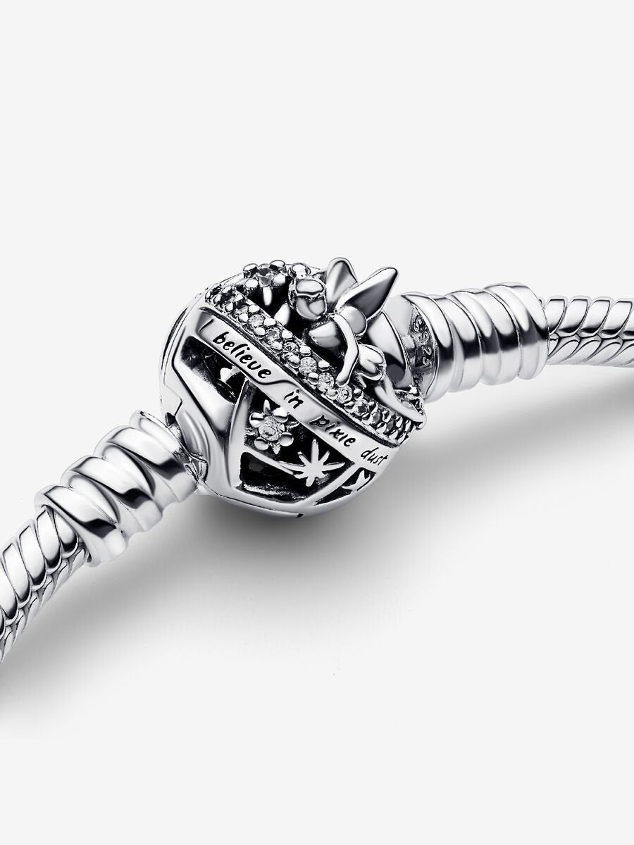 Bracelet Maille Serpent Fermoir Fée Clochette Moments Disney