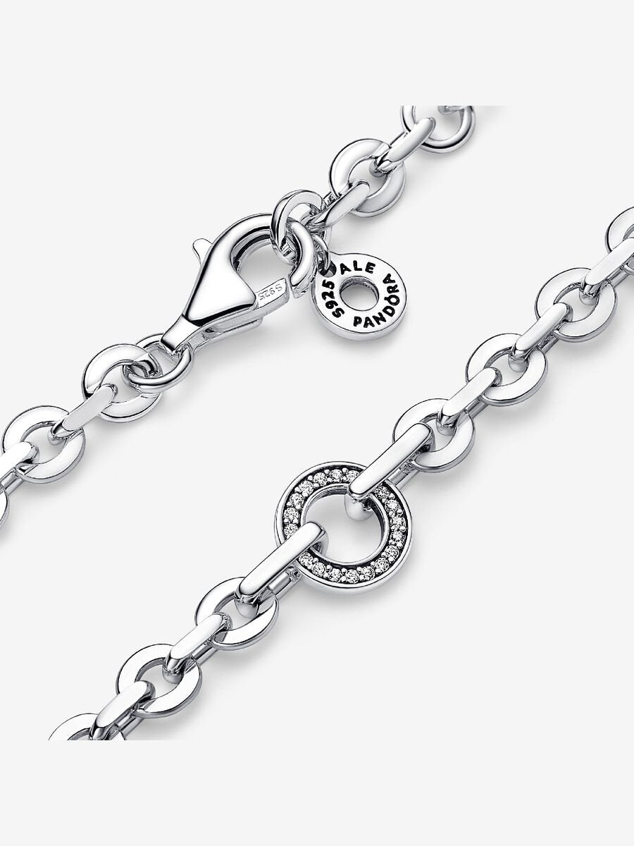Bracelet à chaîne Pavé audacieux Pandora Signature