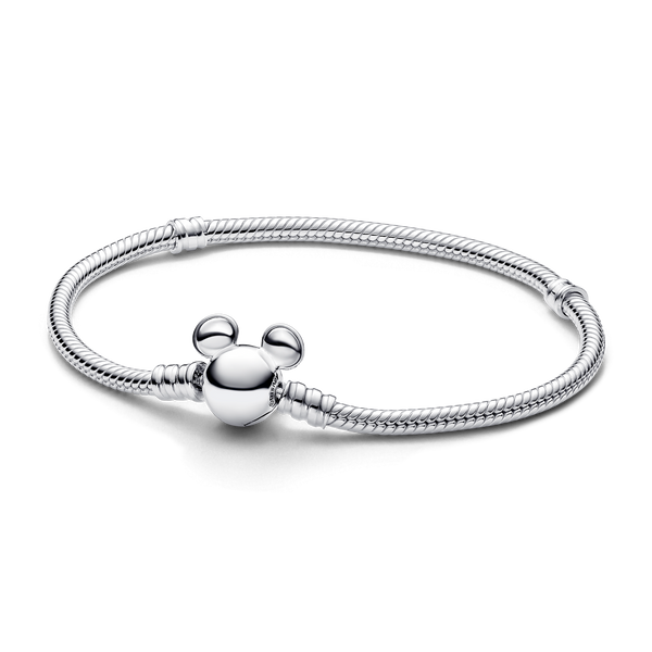Bracelet Pandora Disney Mickey — Bracelet à chaîne serpentine avec fermoir Mickey Mouse de Disney Moments