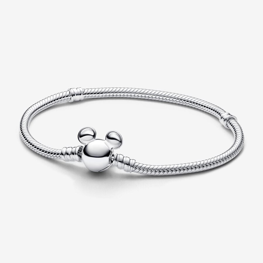 Bracelet à chaîne serpentine avec fermoir Mickey Mouse de Disney Moments