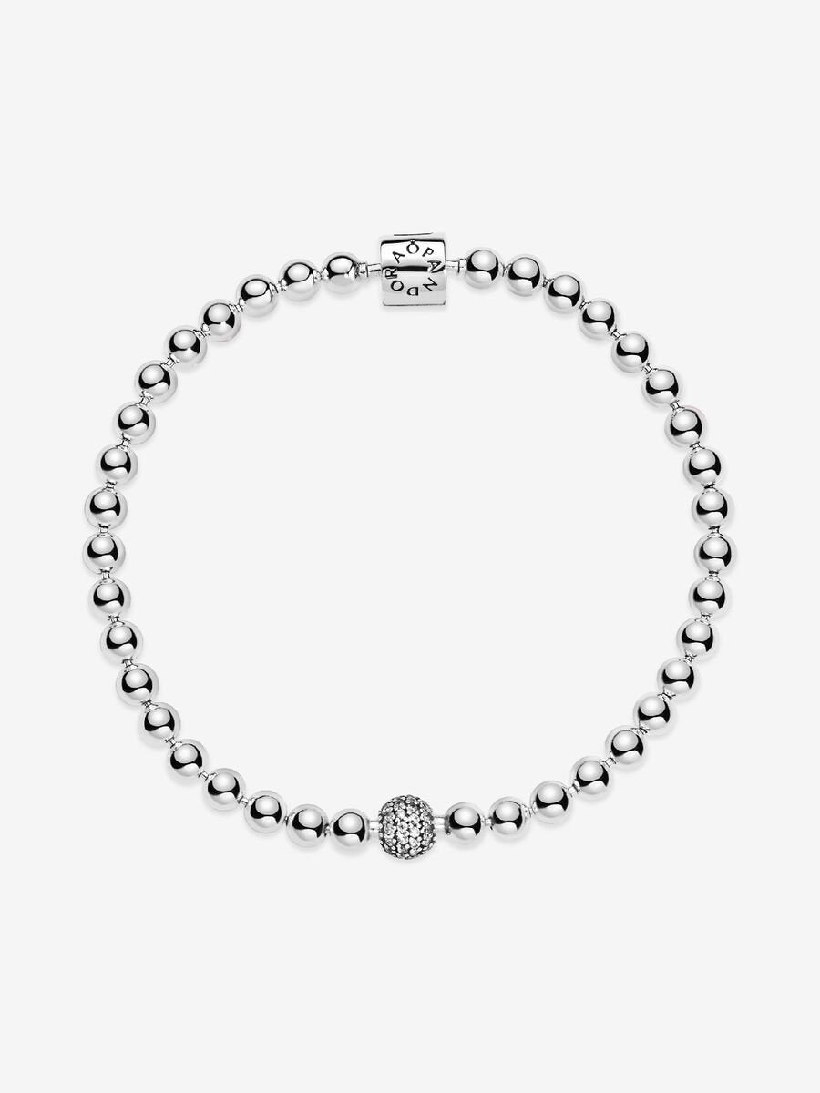 Bracelet avec perles et pavé