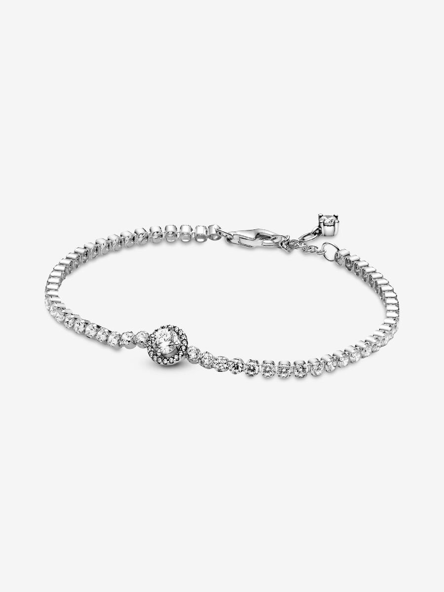 Bracelet tennis Halo scintillant