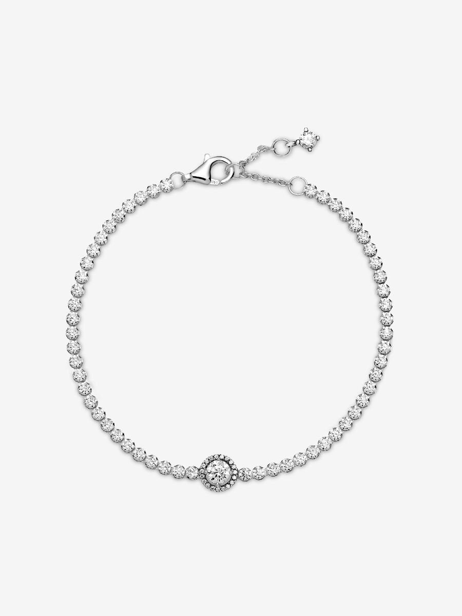 Bracelet tennis Halo scintillant