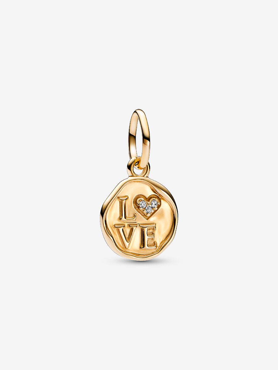 Charm-pendentif Poinçon d’amour scintillant