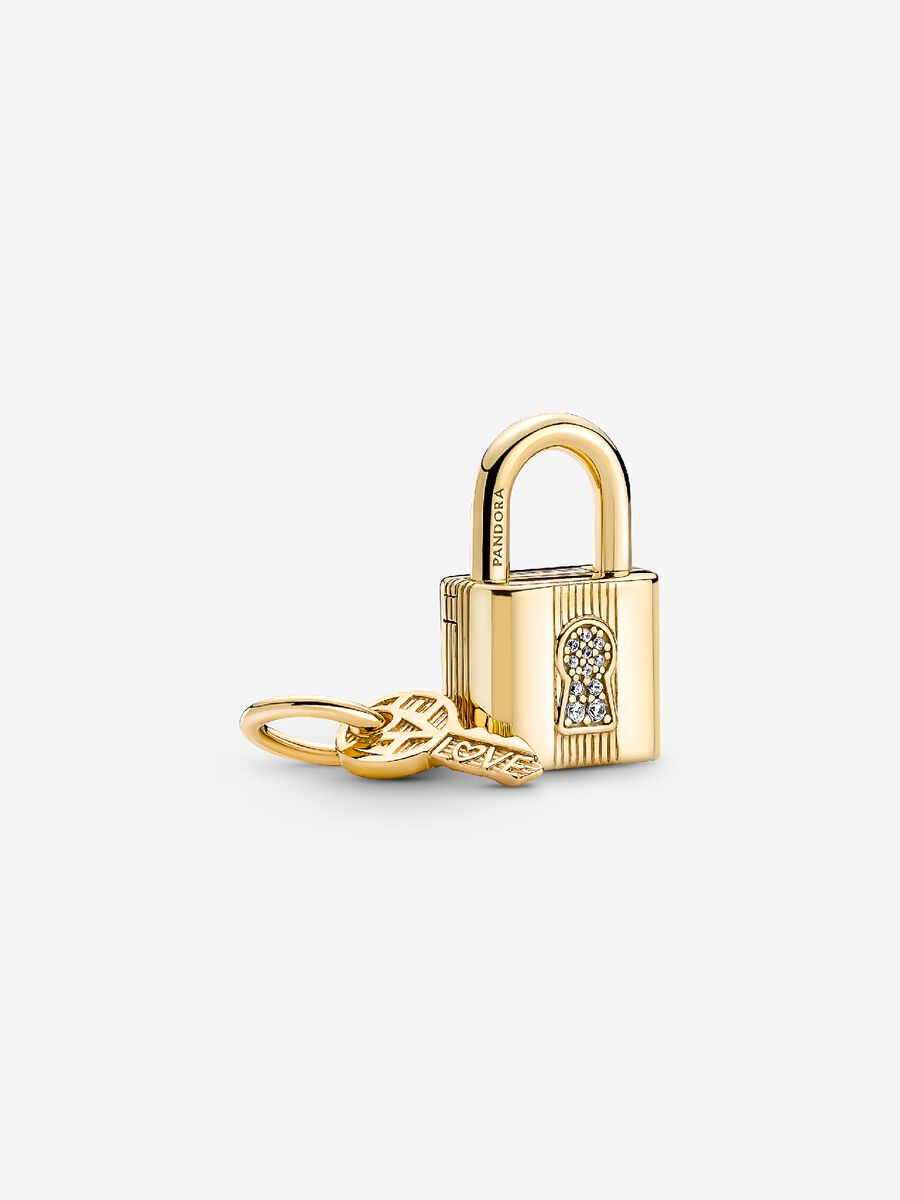 Charm-pendentif Cadenas et clé