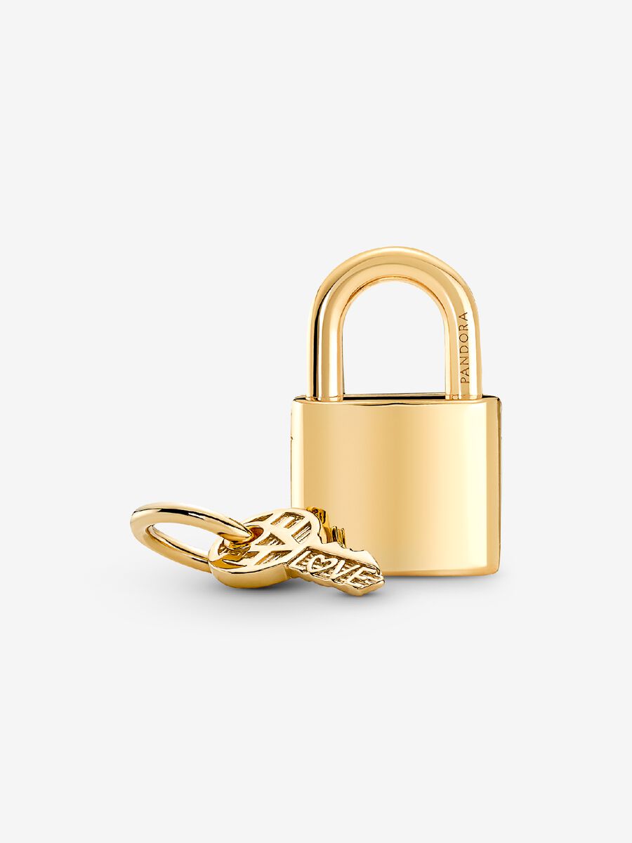 Charm-pendentif Cadenas et clé