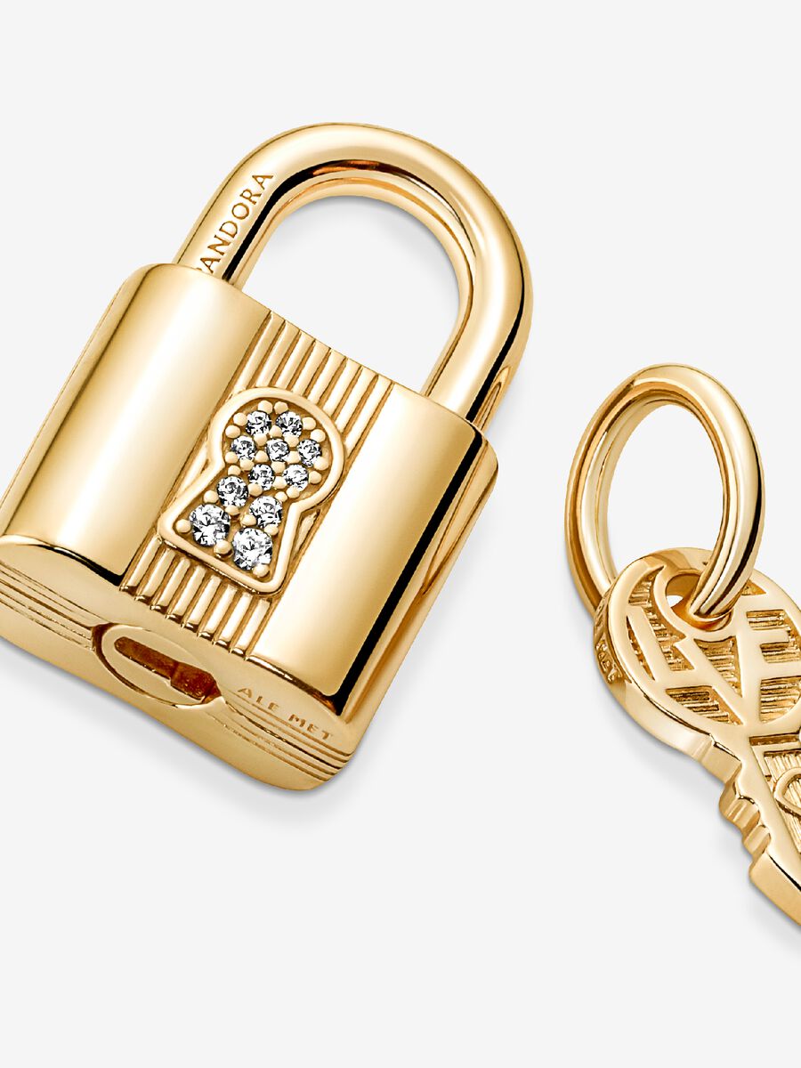 Charm-pendentif Cadenas et clé