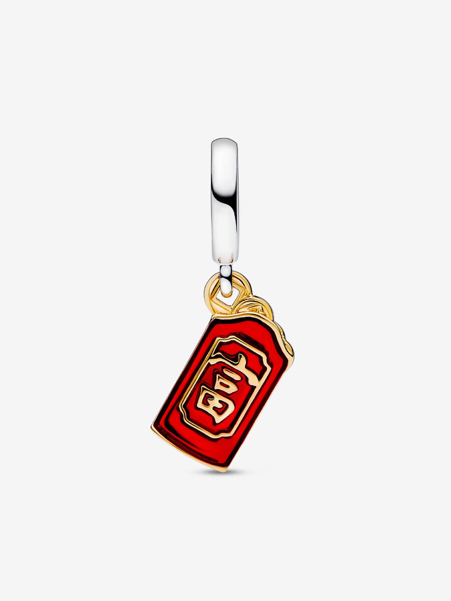 Charm-pendentif Enveloppe rouge deux-tons