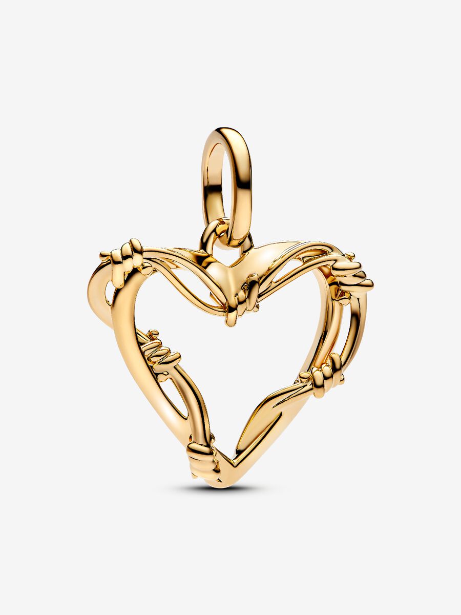 Charm-pendentif Cœur en fil métallique