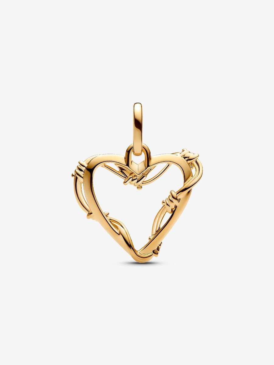 Charm-pendentif Cœur en fil métallique