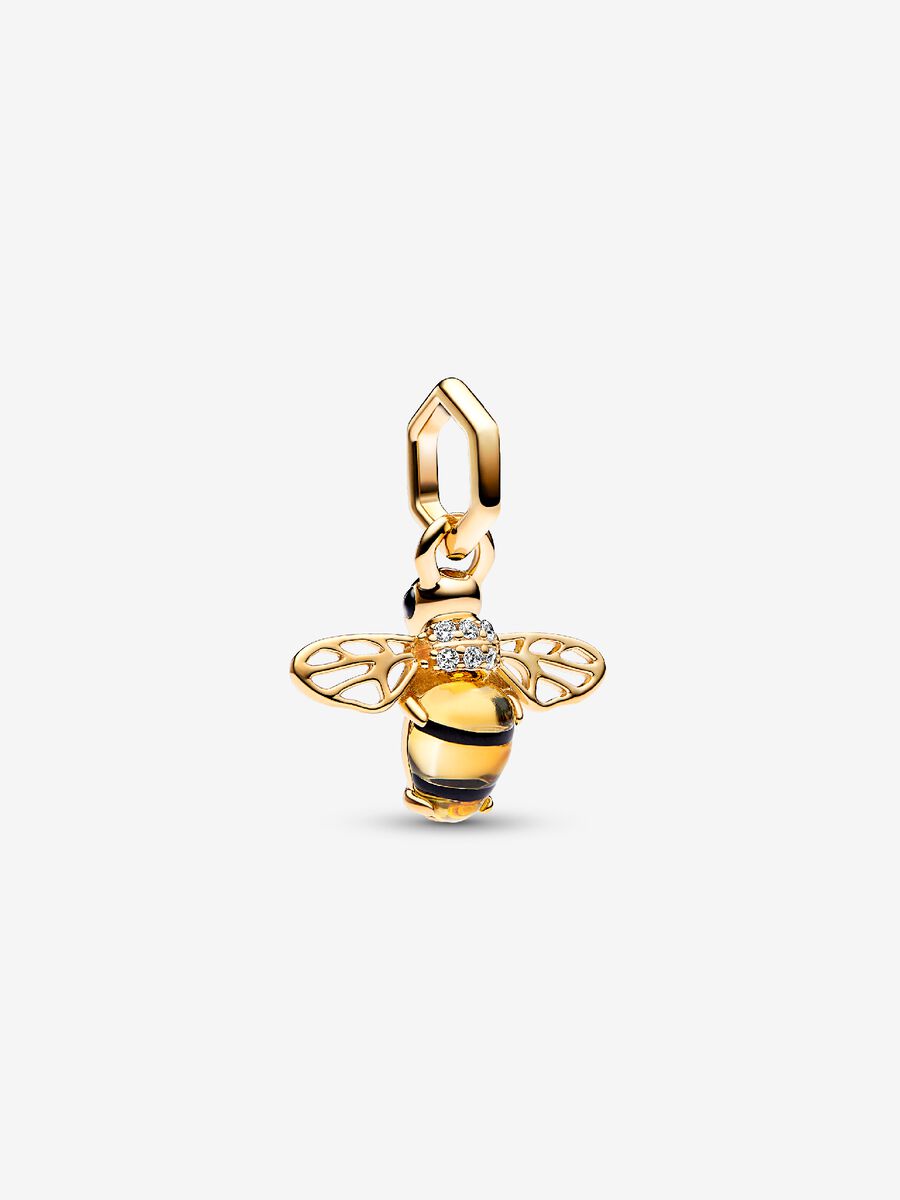 Charm-pendentif Abeille scintillante