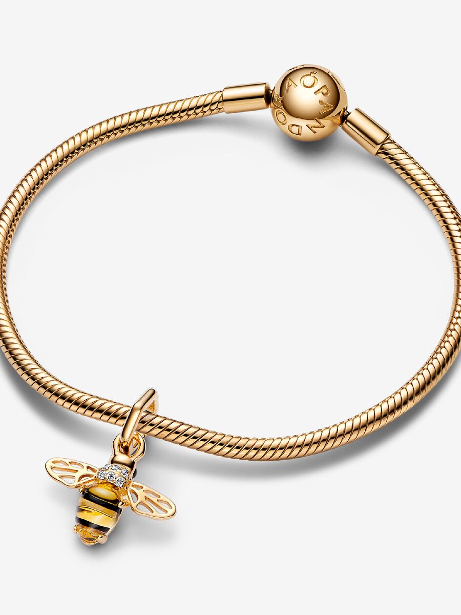 Charm-pendentif Abeille scintillante