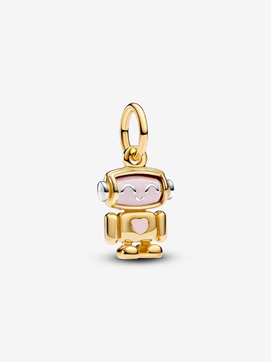 Charm-pendentif Robot au visage mobile