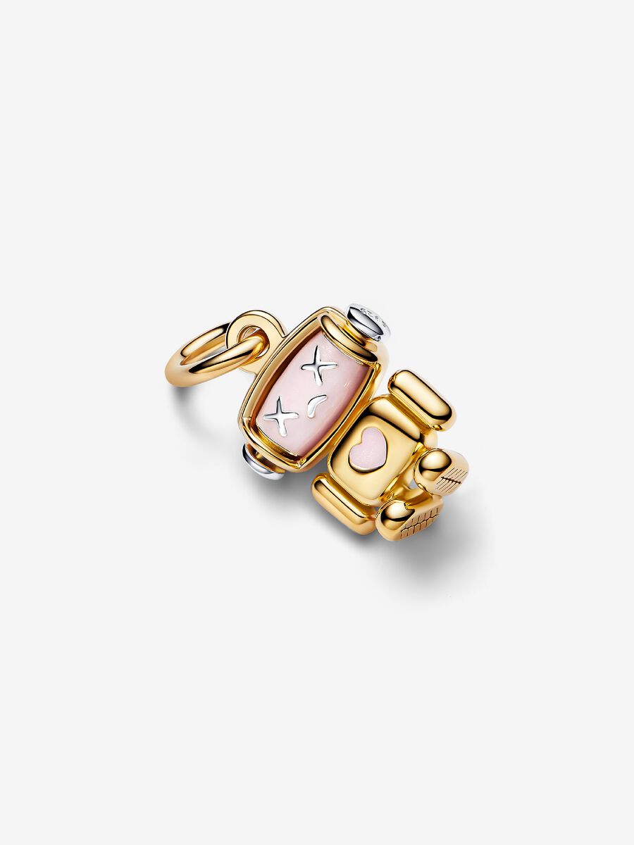 Charm-pendentif Robot au visage mobile