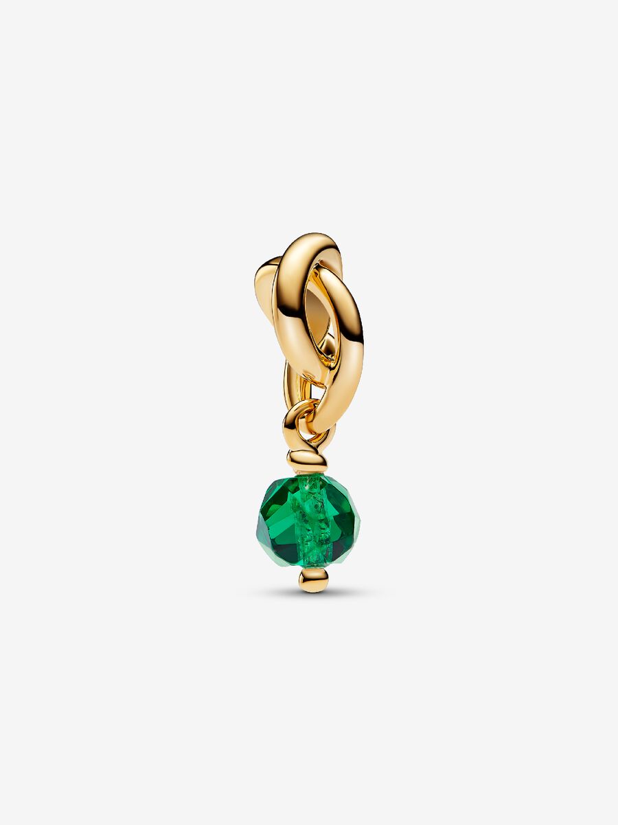 Mai Charm-pendentif Cercle éternel vert royal