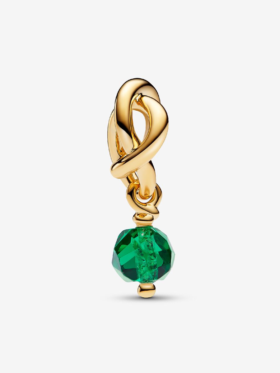 Mai Charm-pendentif Cercle éternel vert royal