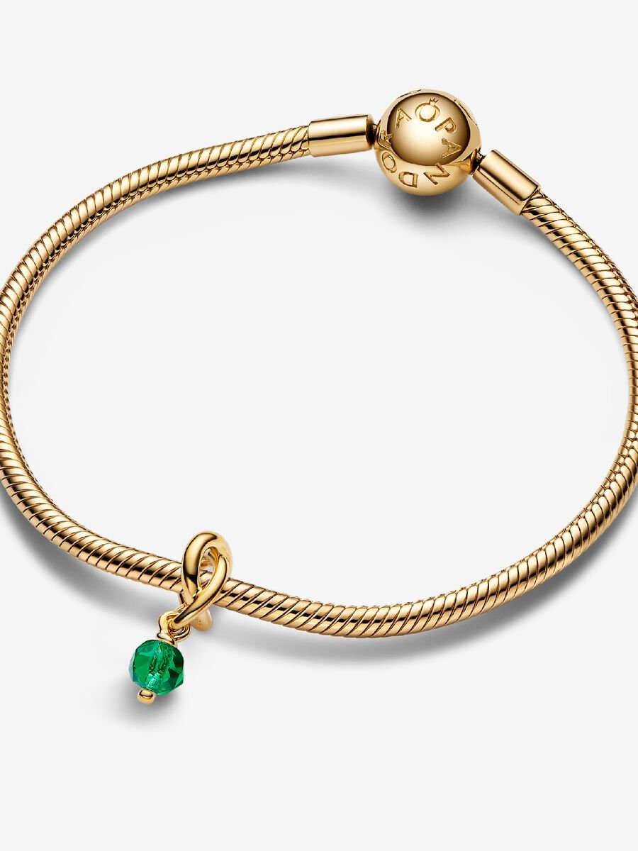Mai Charm-pendentif Cercle éternel vert royal