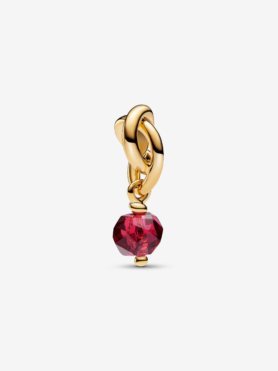 Julliet Charm-pendentif Cercle éternel rouge véritable