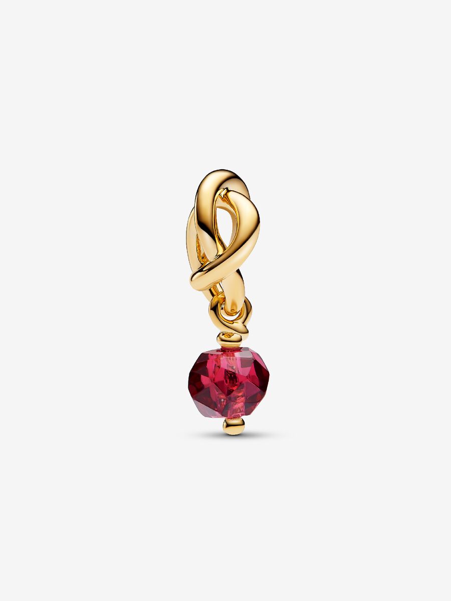 Julliet Charm-pendentif Cercle éternel rouge véritable