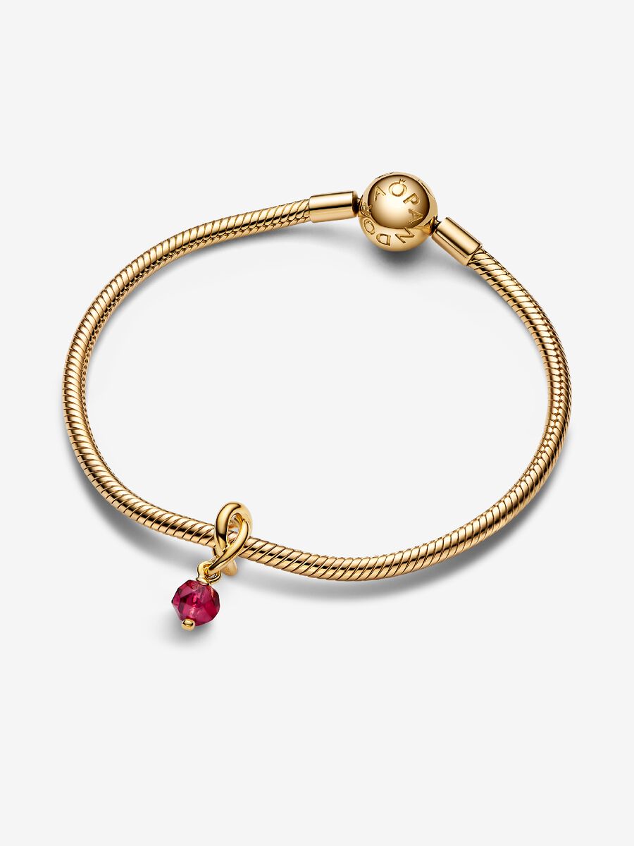 Julliet Charm-pendentif Cercle éternel rouge véritable