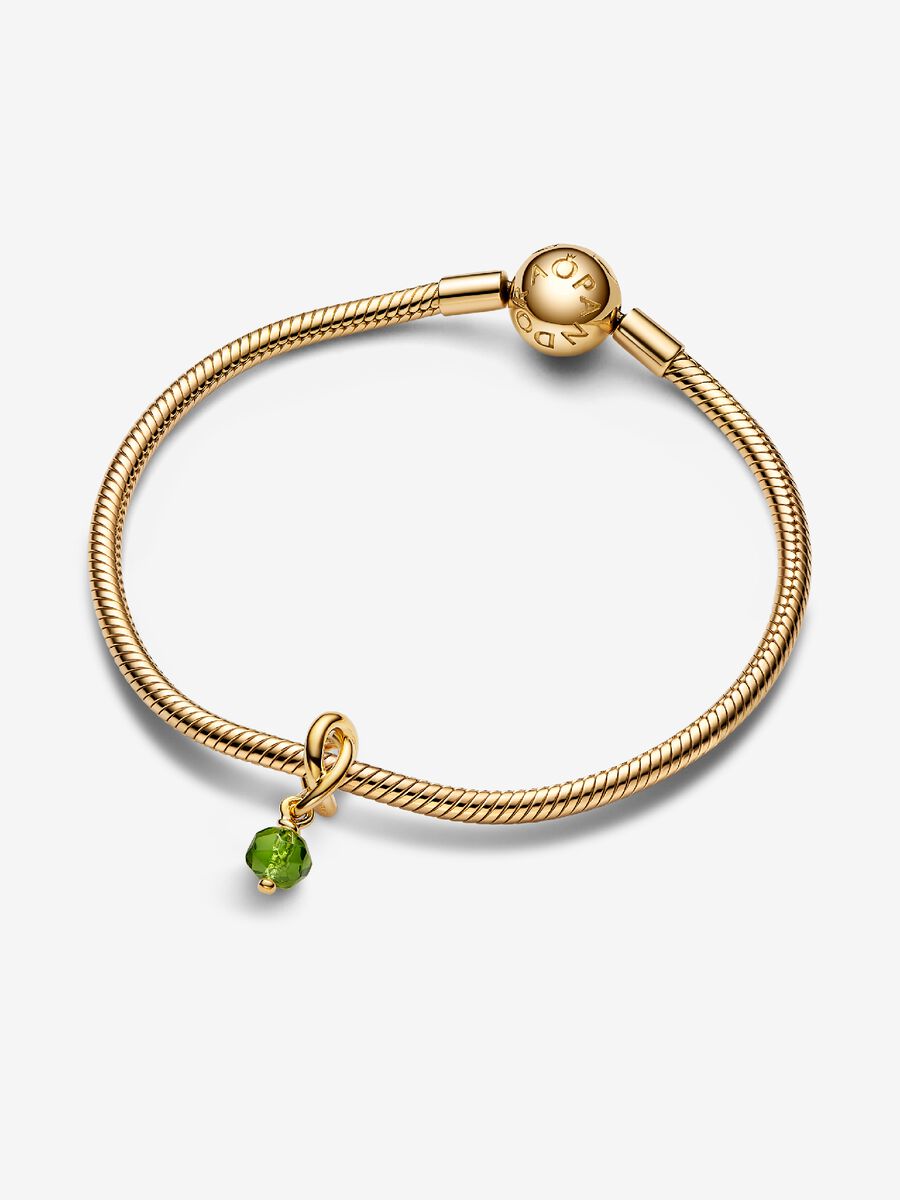 Août Charm-pendentif Cercle éternel vert printemps