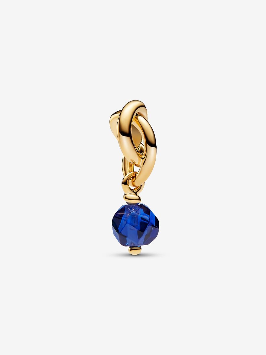 Septembre Charm-pendentif Cercle éternel bleu