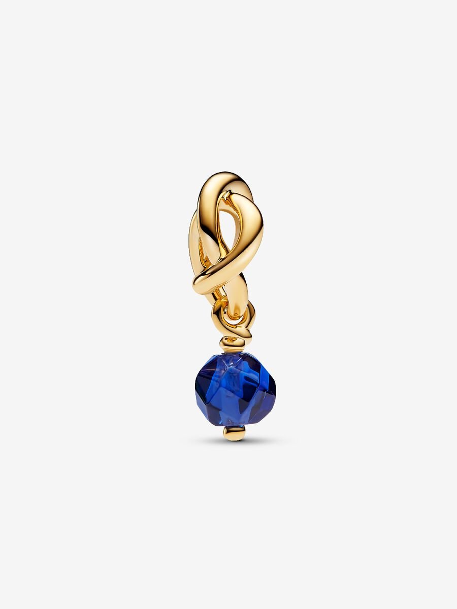 Septembre Charm-pendentif Cercle éternel bleu