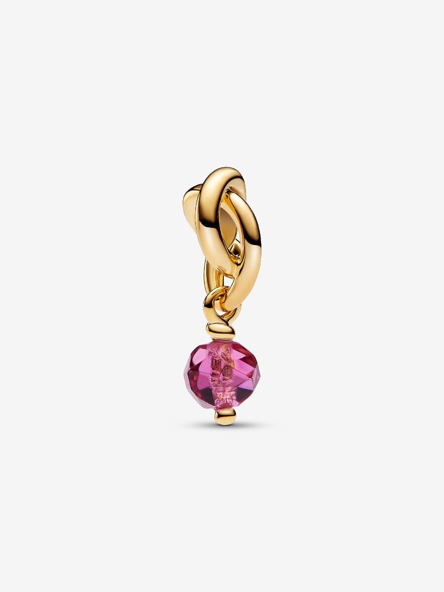 Octobre Charm-pendentif Cercle éternel rose