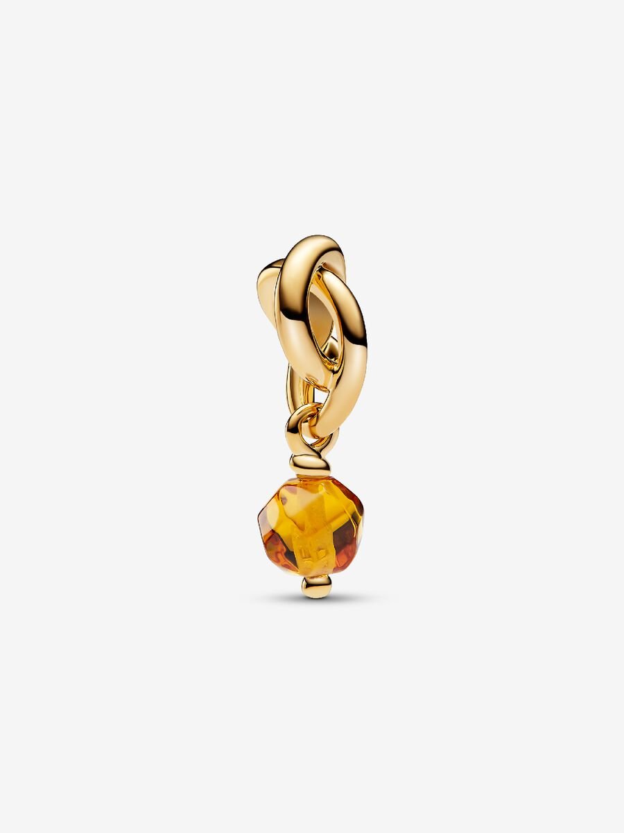 Novembre Charm-pendentif Cercle éternel miel