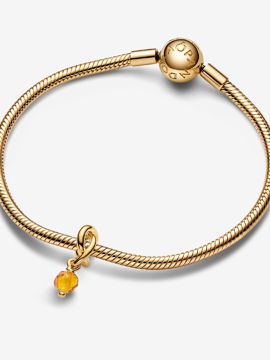 Novembre Charm-pendentif Cercle éternel miel