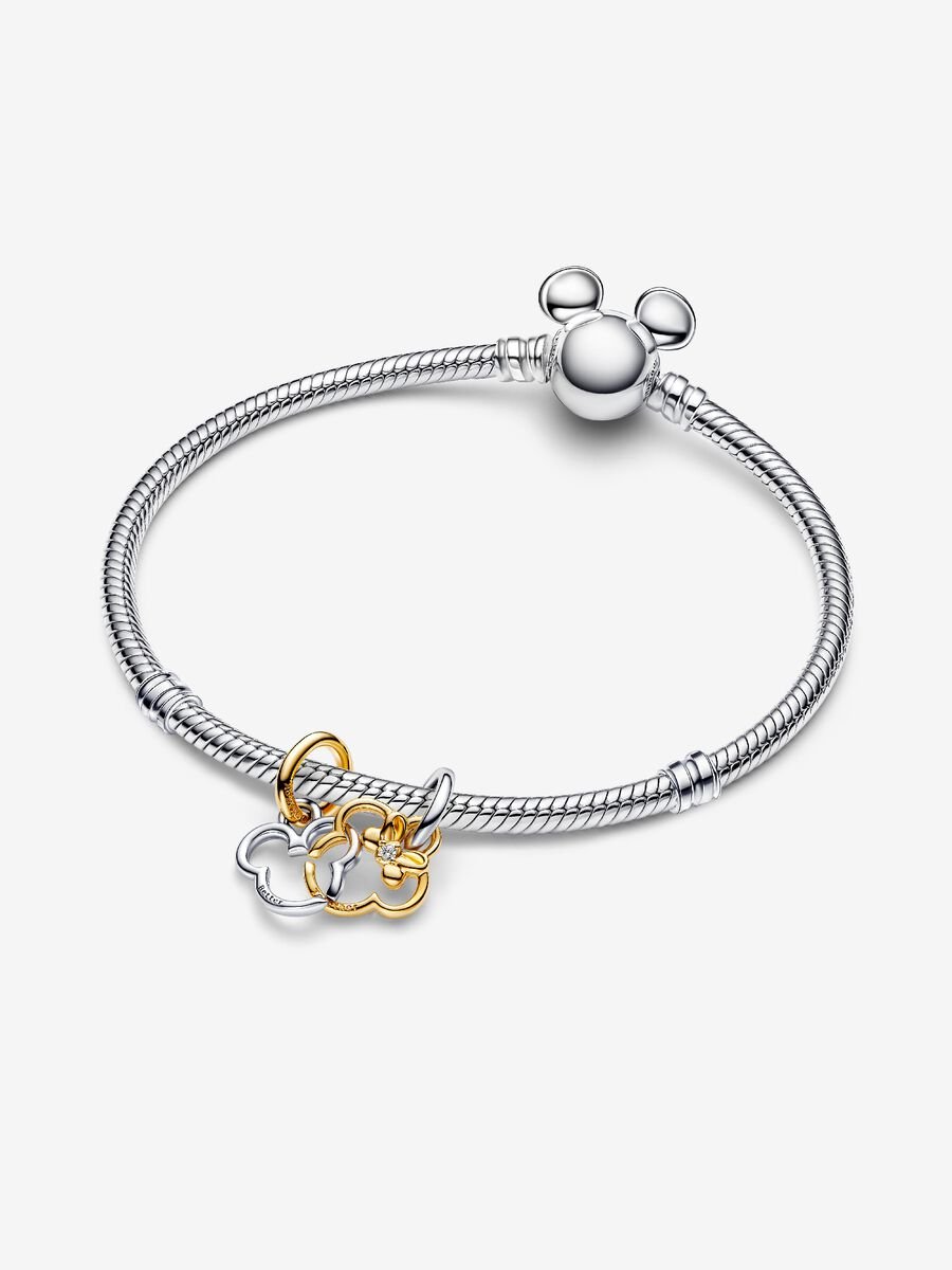 Charm-pendentif séparable Mickey Mouse et Minnie Mouse de Disney