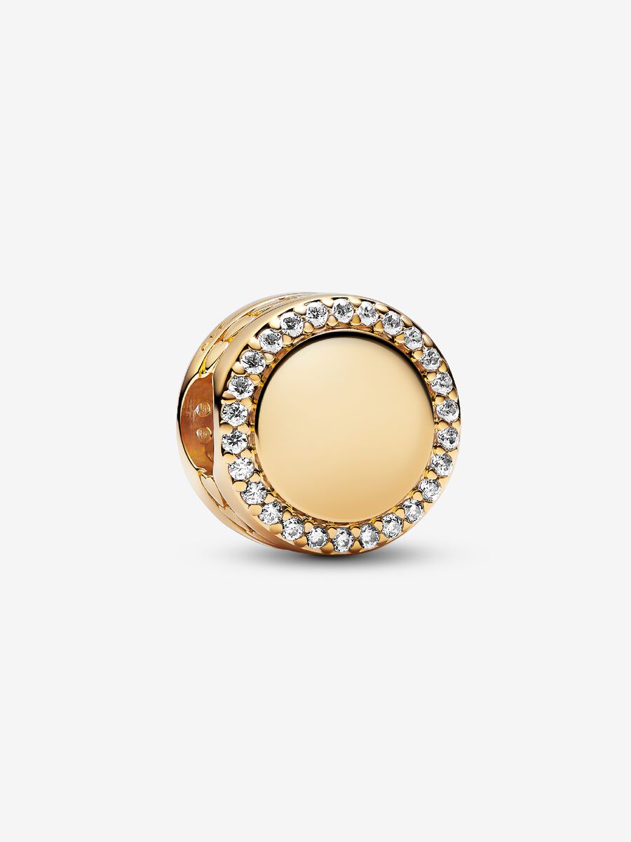 Charm bouton scintillant à graver