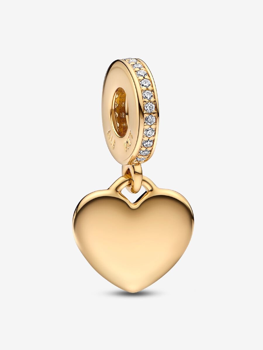 Charm-pendentif Étiquette en forme de cœur à graver