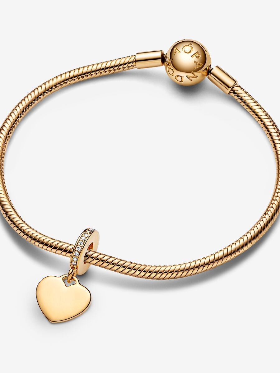 Charm-pendentif Étiquette en forme de cœur à graver